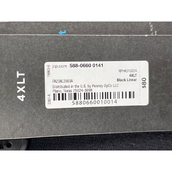 Shaquille O'Neal Mens Size 4XLT  Button Front Cardigan Black Linear Stripe - Picture 8 of 10